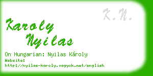 karoly nyilas business card